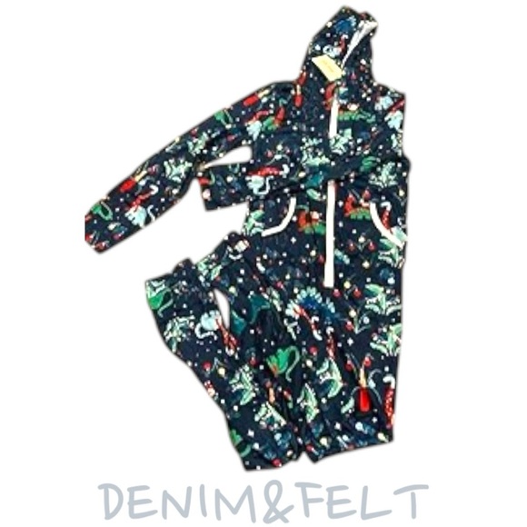 Ekouaer Kids Christmas Onesie Hooded One Piece Pajamas Zipper w/ Pockets NEW/NWT - Picture 4 of 6